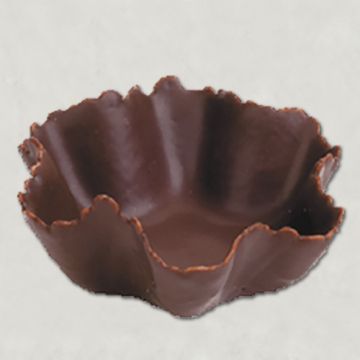Törtchen in Waffelblumenform mit Schokolade, mittelgroß, 90 mm x 24 mm – 24 Stück