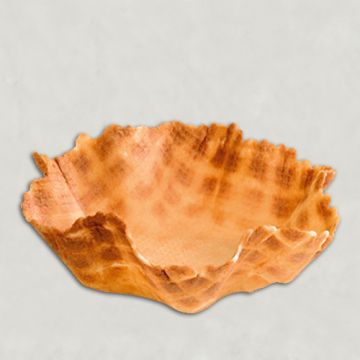 Tartellette a forma di fiore grande, 110 x 25 mm, colore naturale - 16 pezzi