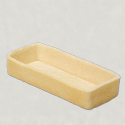 Tartlet medium rectangle with butter 91 mm, sweet - 12 pieces