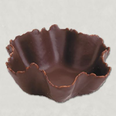 Tartletka střední vaflový květ s čokoládou 90 mm x 24 mm - 24 kusů